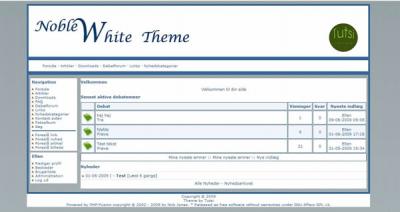 Noble White Theme